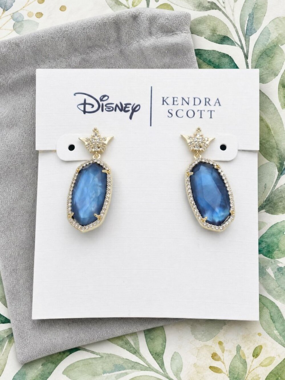 Kendra Scott Dana Princess Gold Blue Mother-of-Pearl Drop Earrings